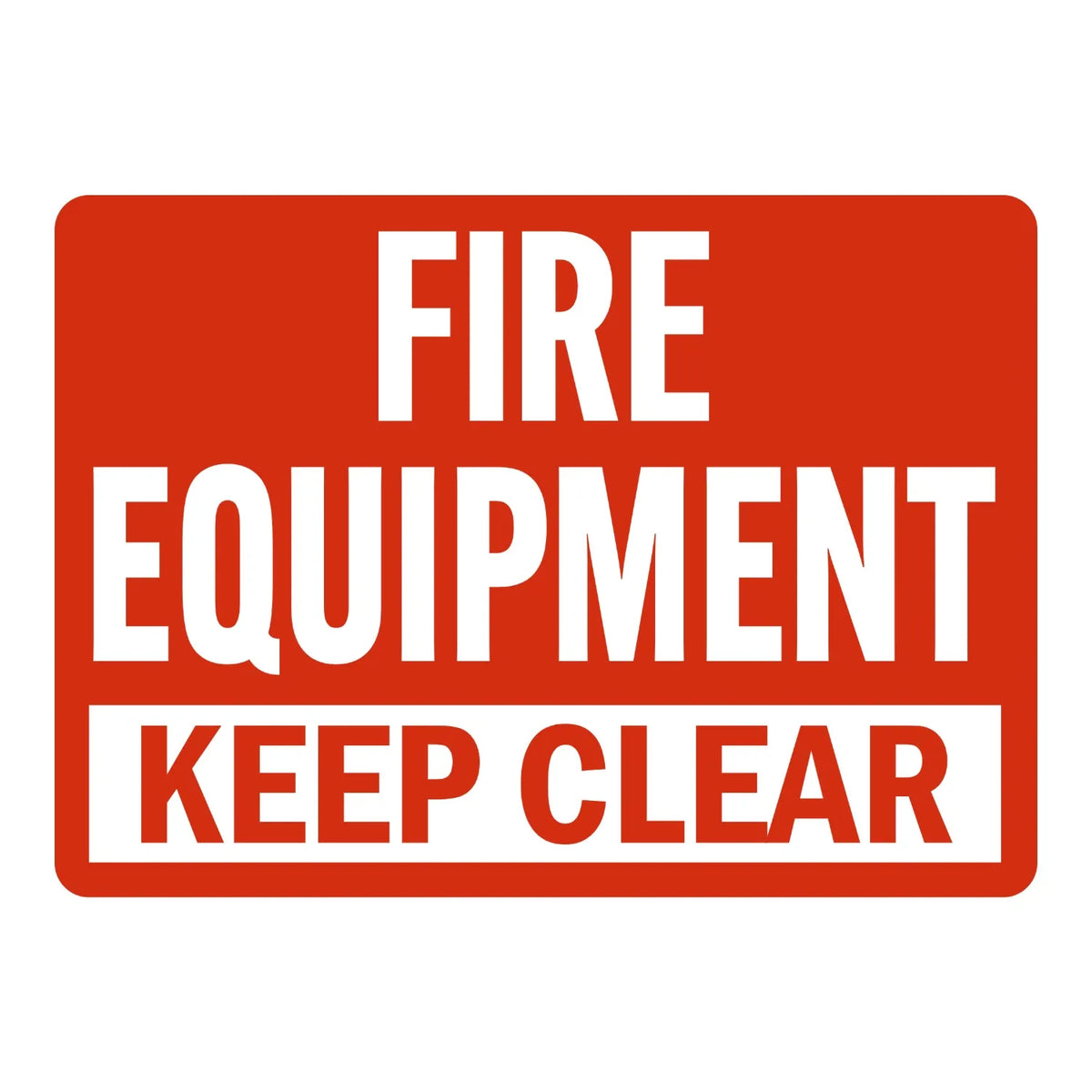 Warning: Fire Equipment - Keep Clear