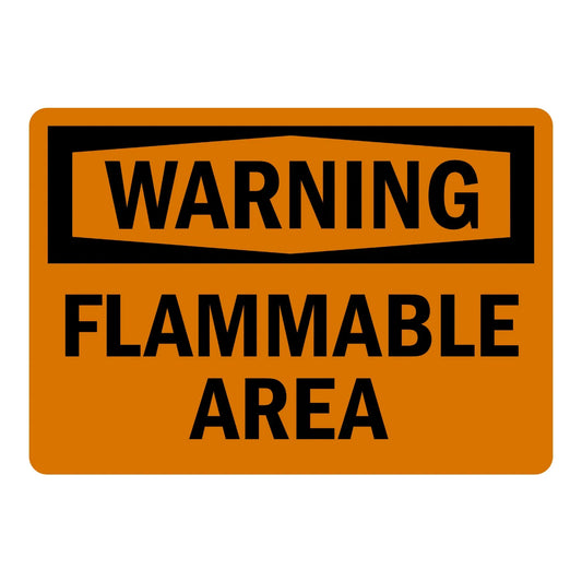 OSHA Warning: Flammable Area
