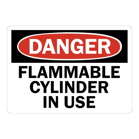 OSHA Danger: Flammable Cylinder In Use