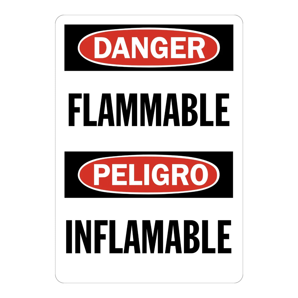 Bilingual OSHA Danger: Flammable