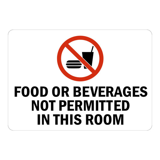 Food or Beverages Not Permitted in This Room
