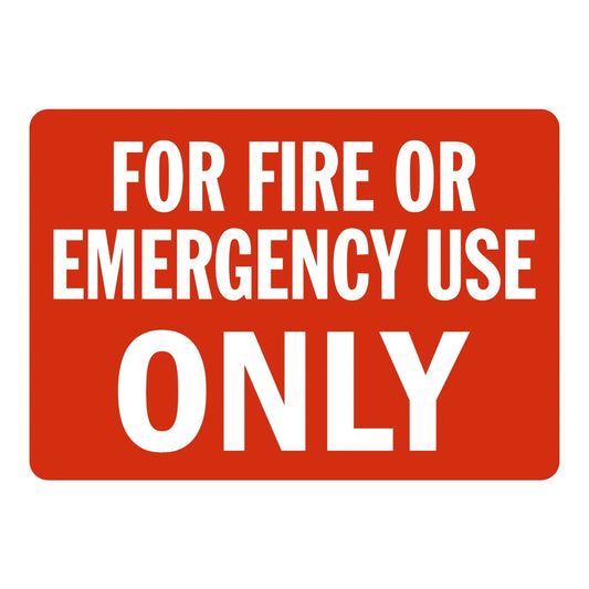 Warning: For Fire or Emergency Use Only