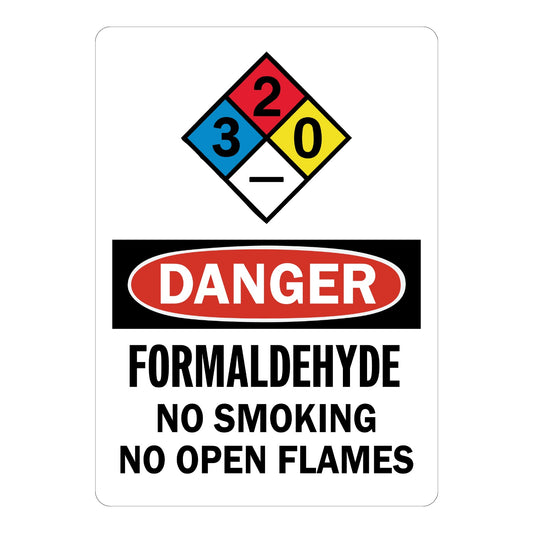 OSHA Danger: Formaldehyde (With NFPA Symbol)