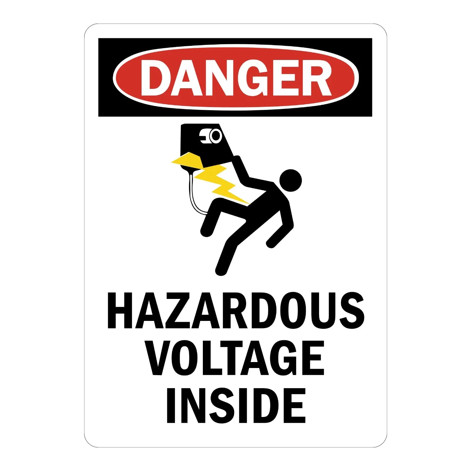 OSHA Danger: Hazardous Voltage Inside (With Graphic)
