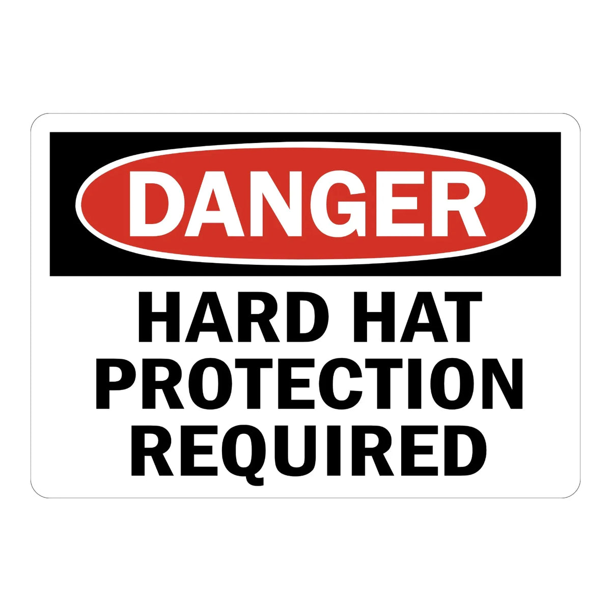 OSHA Danger: Hard Hat Protection Required