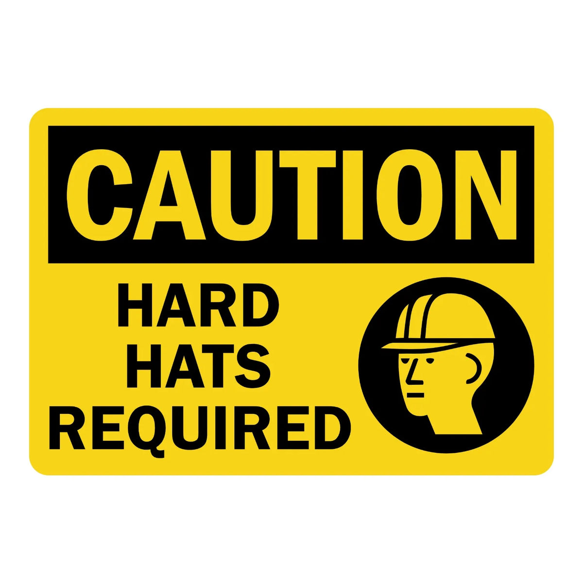 OSHA Caution: Hard Hats Required (With Graphic)