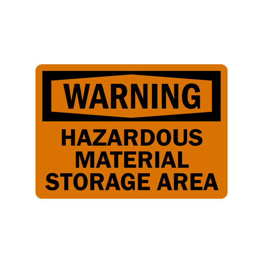OSHA Warning: Hazardous Material Storage Area