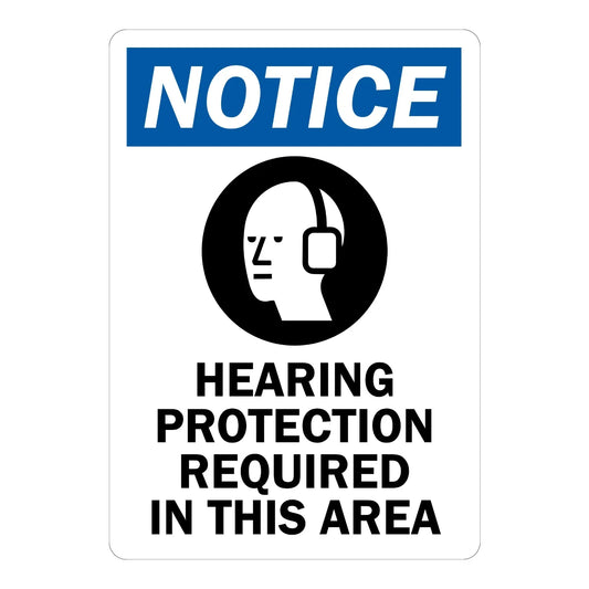OSHA Notice: Hearing Protection Required in This Area