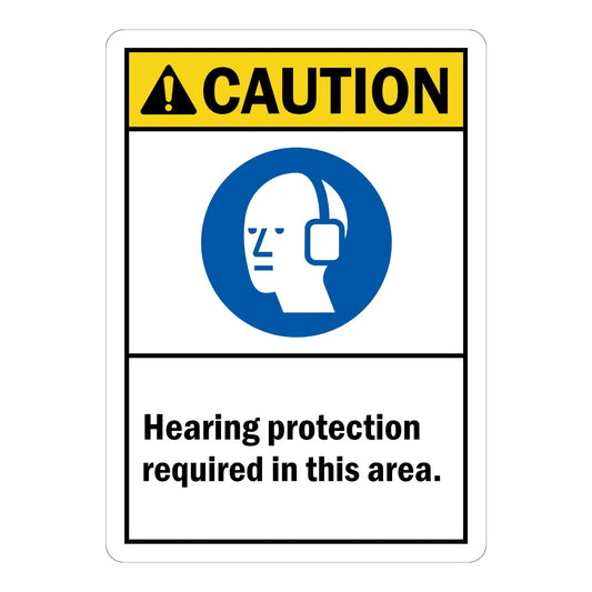 ANSI Caution: Hearing Protection Required in This Area
