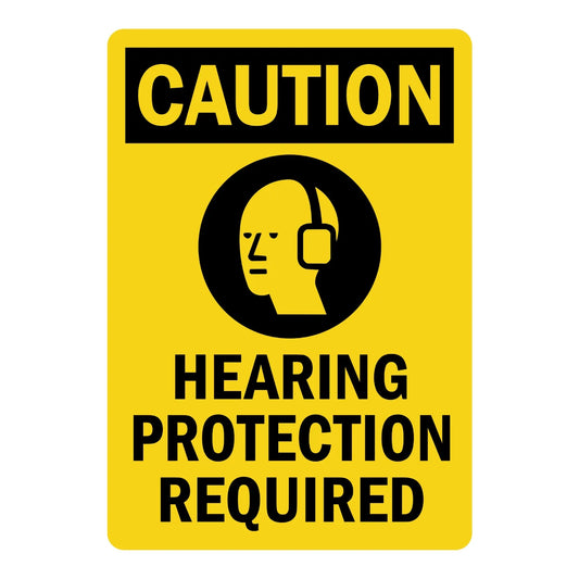 OSHA Caution: Hearing Protection Required (With Graphic)