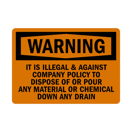 OSHA Warning: Illegal To Dispose Of Chemical Down Drain