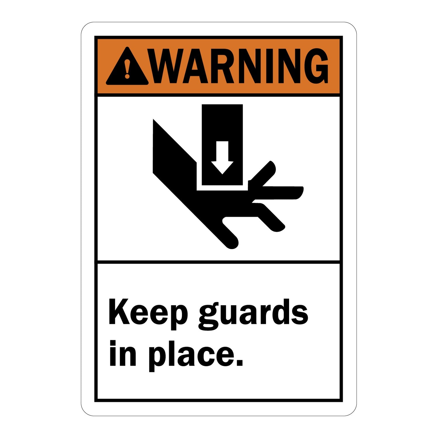 ANSI Warning: Keep Guards In Place – with Graphic