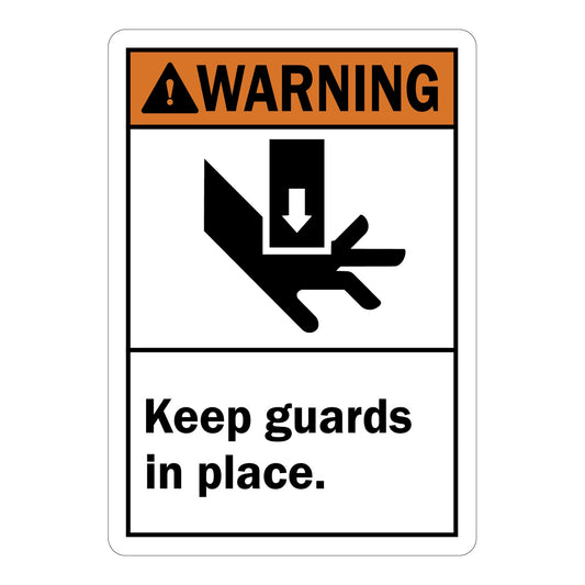 ANSI Warning: Keep Guards In Place – with Graphic