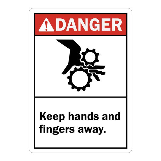 ANSI Danger: Keep Hands And Fingers Away