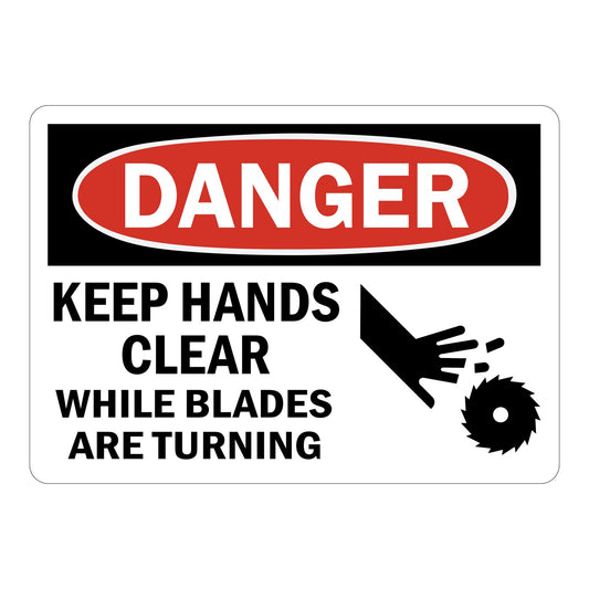 OSHA Danger: Keep Hands Clear While Blades Are Turning