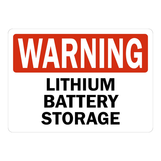 Warning: Lithium Battery Storage