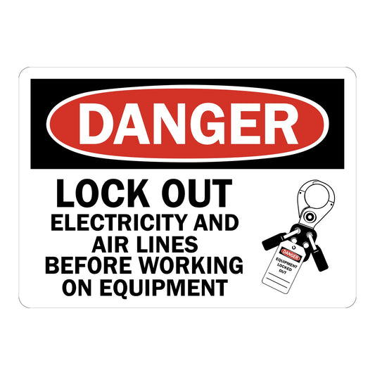 OSHA Danger: Lock Out Electricity And Air Lines Before Working On Equipment