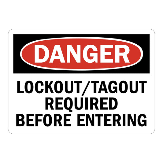 OSHA Danger: Lockout/Tagout Required Before Entering