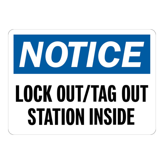 OSHA Notice: Lockout/Tagout Station Inside