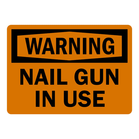 OSHA Warning: Nail Gun in Use