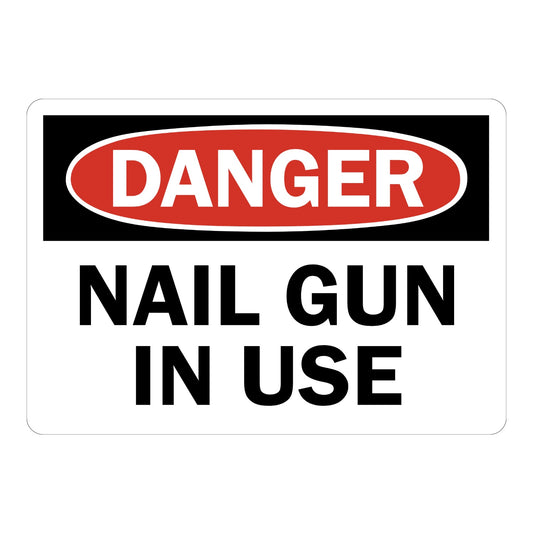 OSHA Danger: Nail Gun in Use