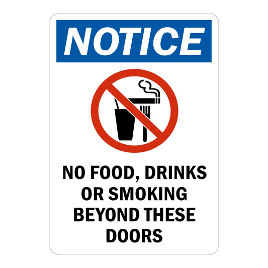 OSHA Notice: No Food, Drinks or Smoking Beyond Doors (With Graphic)