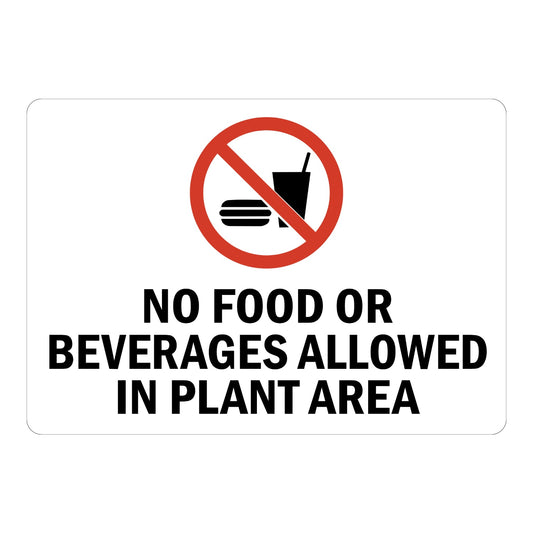 No Food or Beverages Allowed in Plant Area