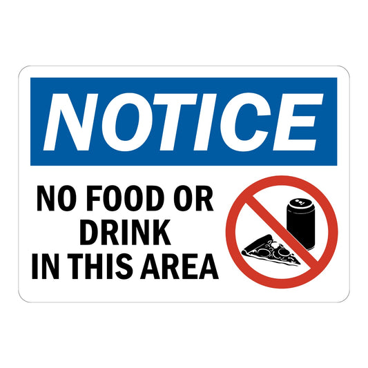 OSHA Notice: No Food or Drink Area (With Graphic)