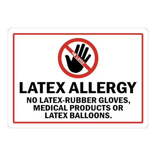 Latex Allergy: No Latex-Rubber Gloves, Medical Products or Latex Balloons