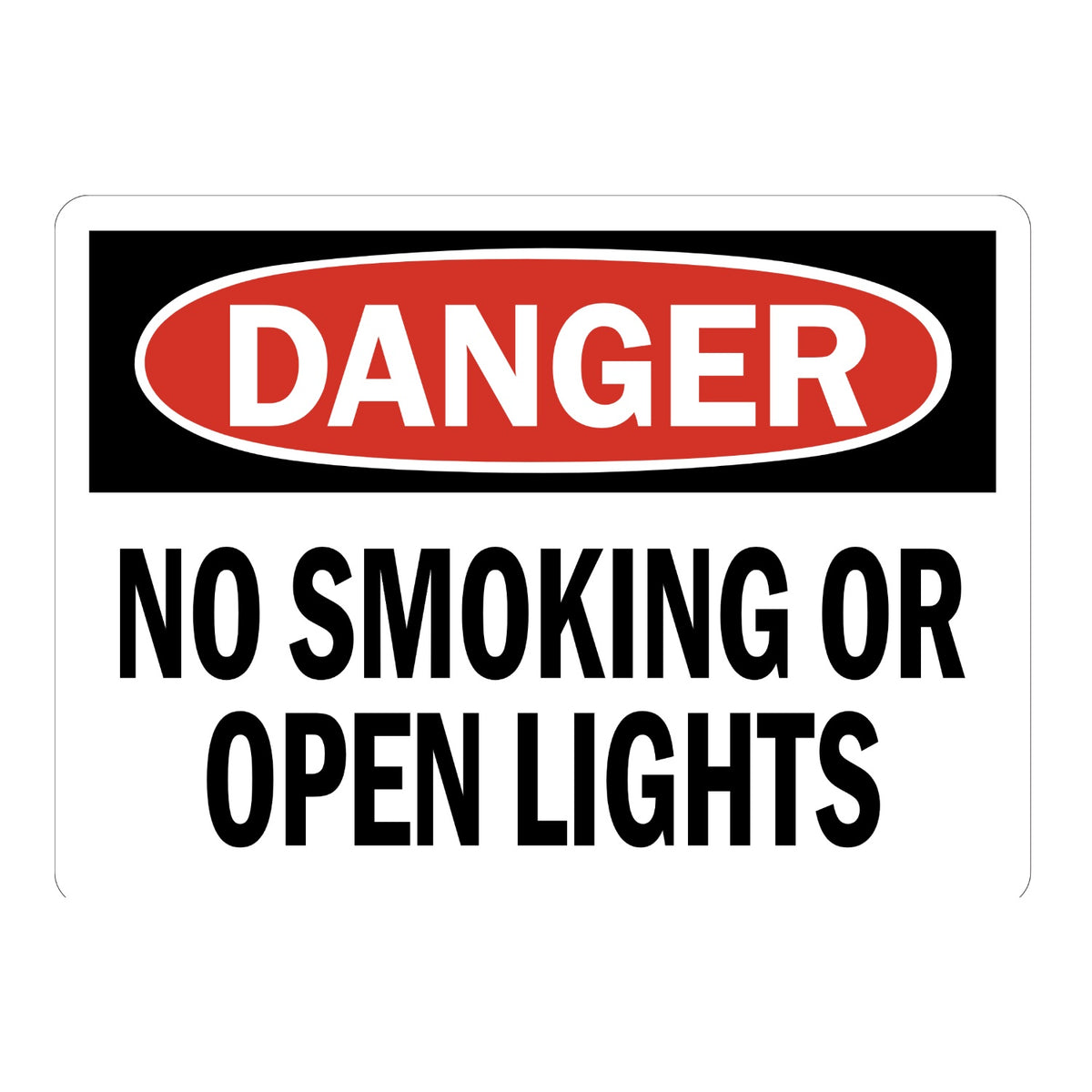 OSHA Danger: No Smoking or Open Lights