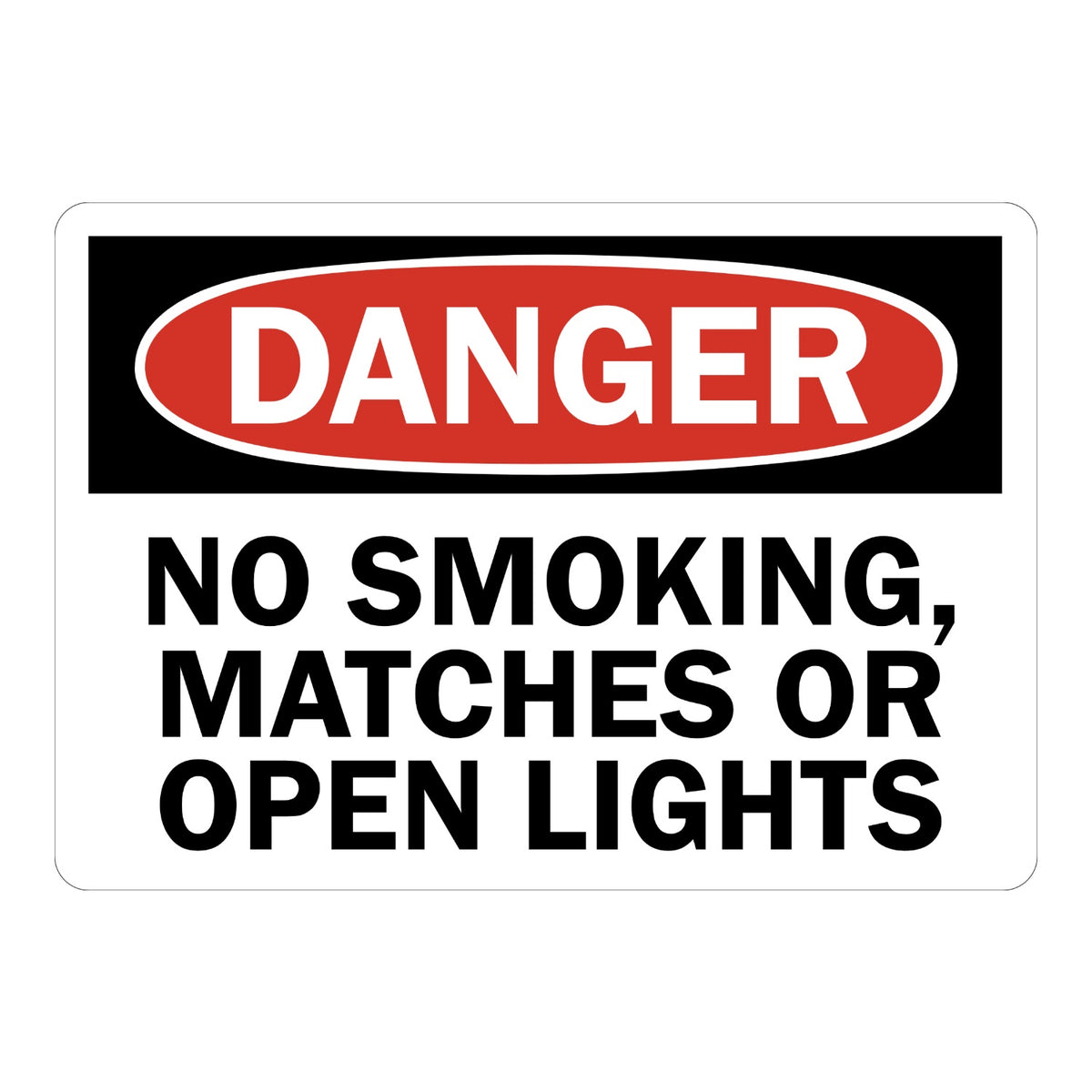 OSHA Danger: No Smoking, Matches or Open Lights