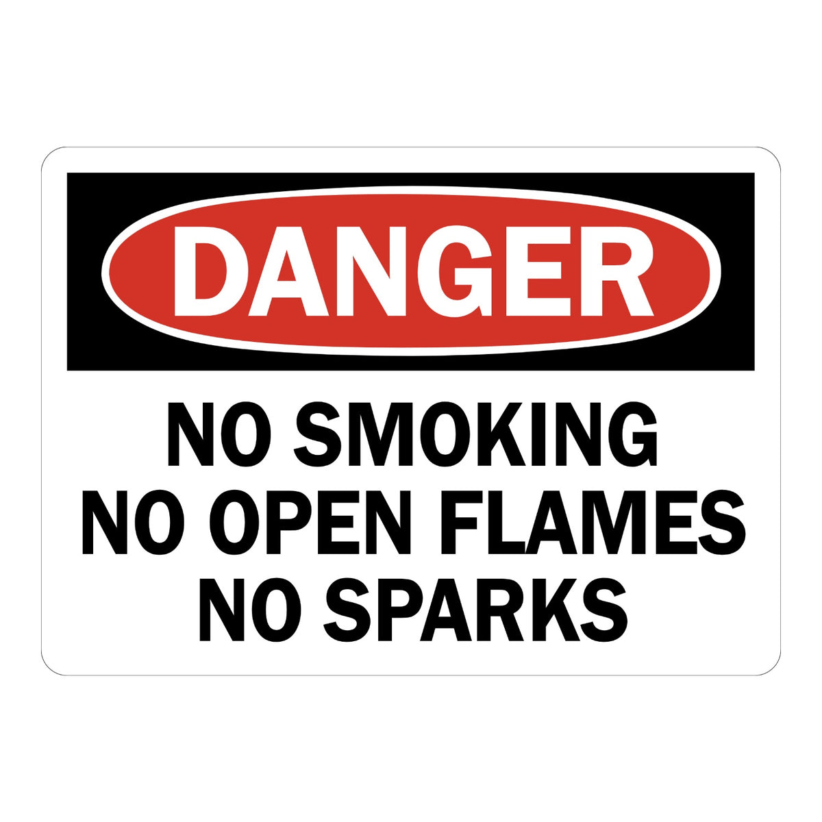OSHA Danger: No Smoking, No Open Flames, No Sparks