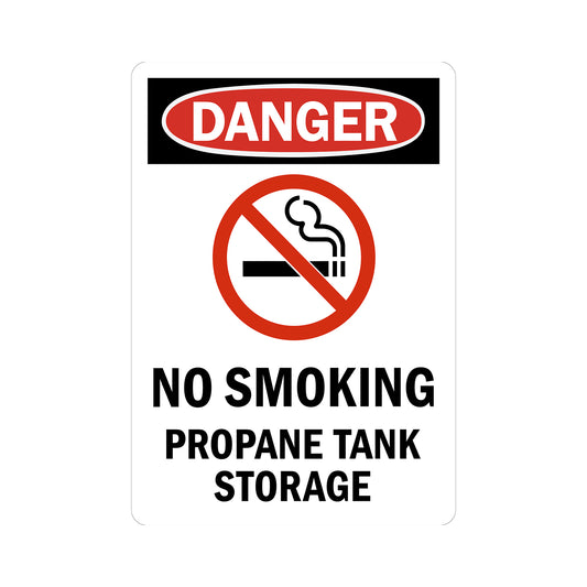 OSHA Danger: No Smoking, Propane Tank Storage