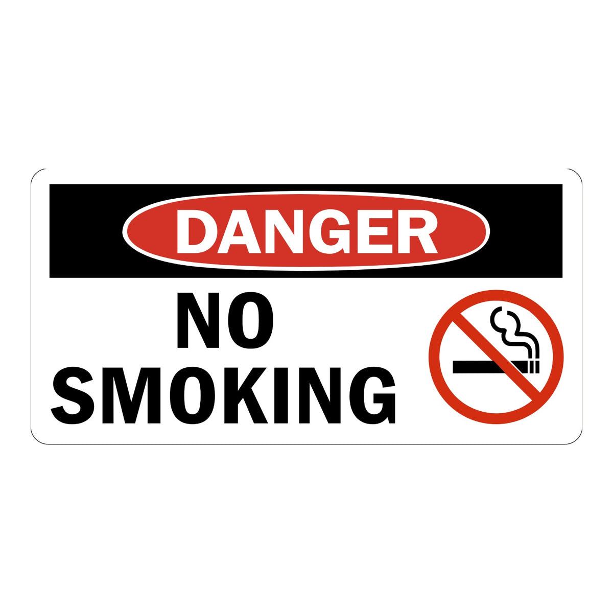OSHA Danger: No Smoking (With Horizontal Graphic)