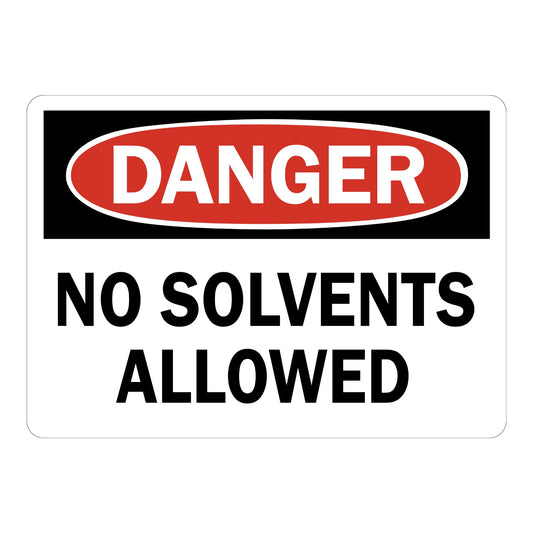 OSHA Danger: No Solvents Allowed