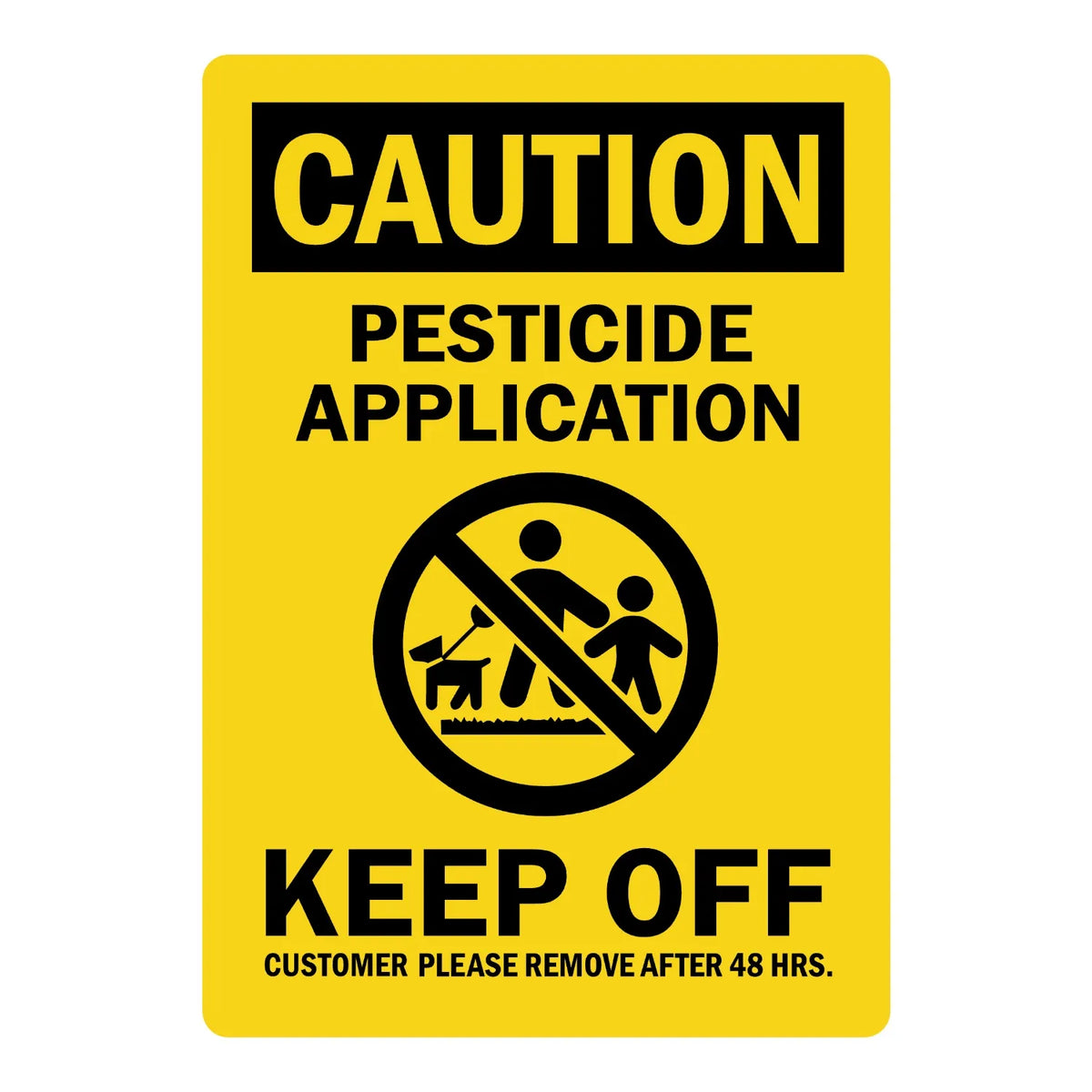 OSHA Caution: Pesticide Application, Keep Off