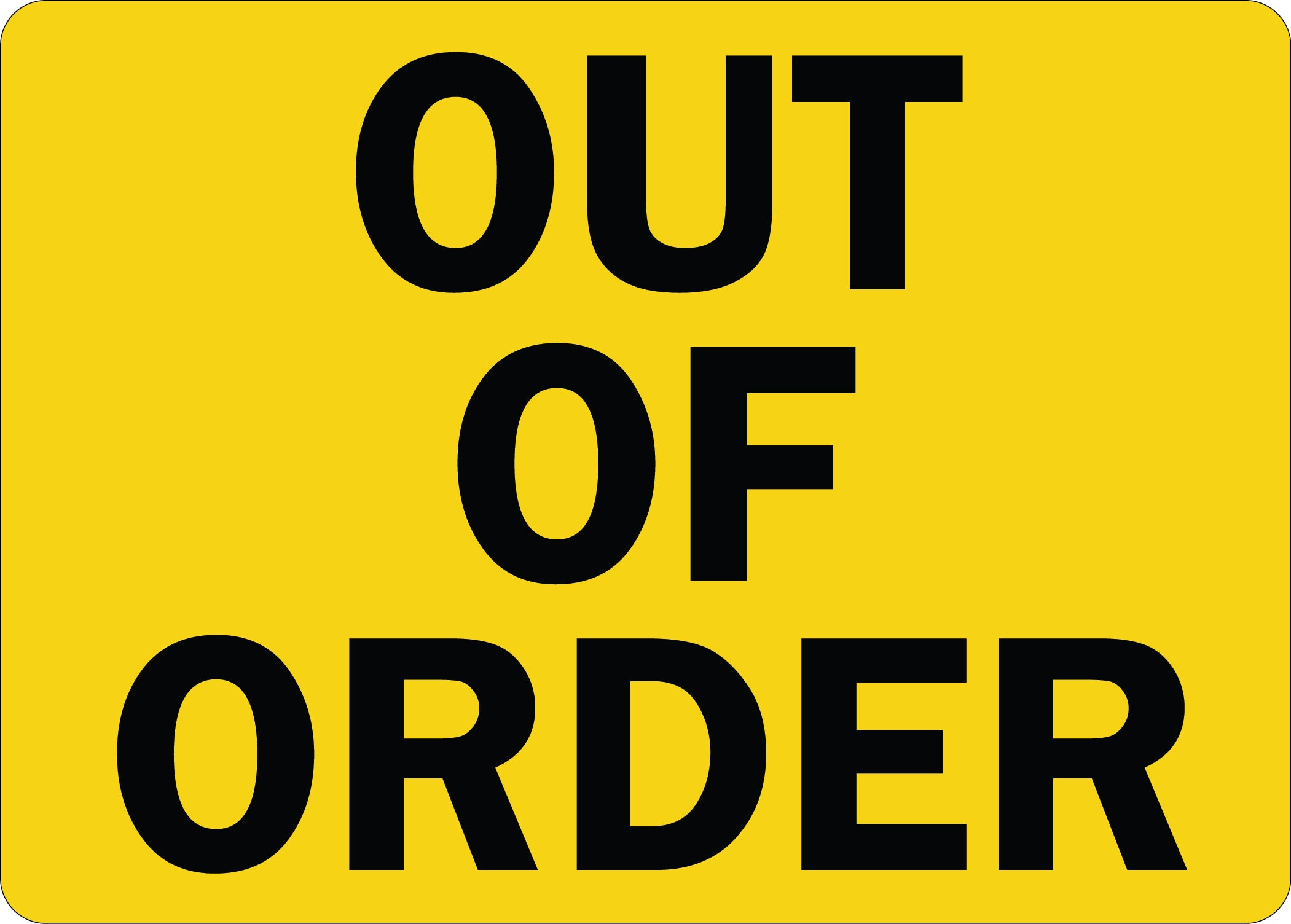 Out Of Order Machine Safety Sign Stickers | StickerJet