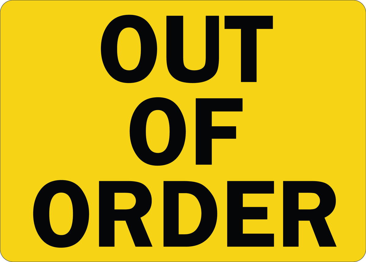 Out Of Order Machine Safety Sign Stickers | StickerJet