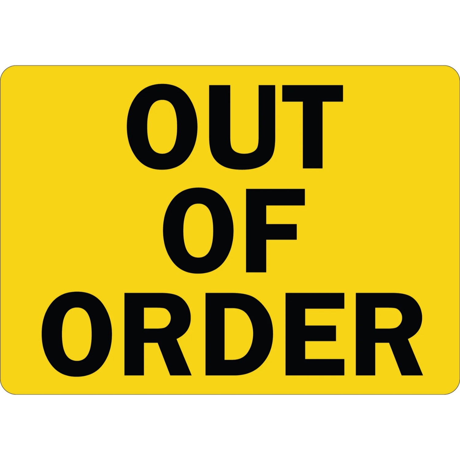 Out Of Order Machine Safety Sign Stickers