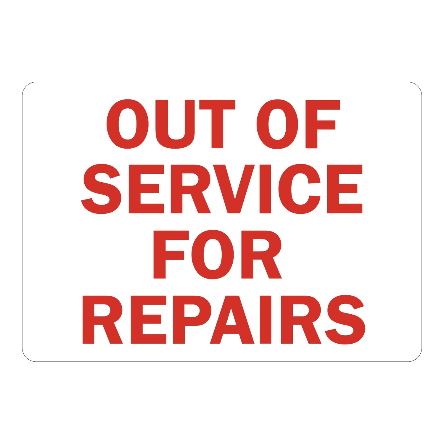 Notice: Out Of Service For Repairs
