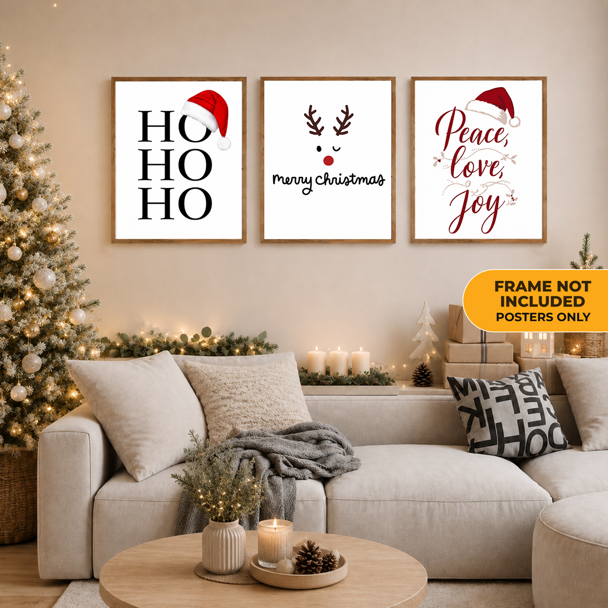 Merry Christmas Peace Love Joy Poster