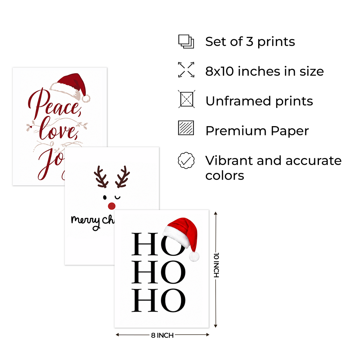 Merry Christmas Peace Love Joy Poster