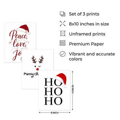 Merry Christmas Peace Love Joy Poster