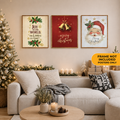 Joy to the World Christmas Holiday Poster