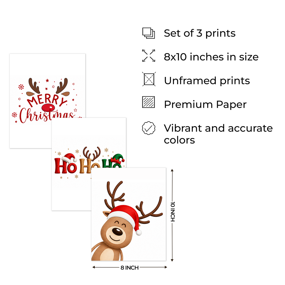 Christmas Reindeer & Holiday Greetings Poster