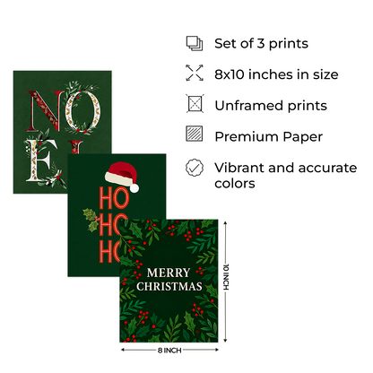 Noel Festive Christmas Greetings Poster