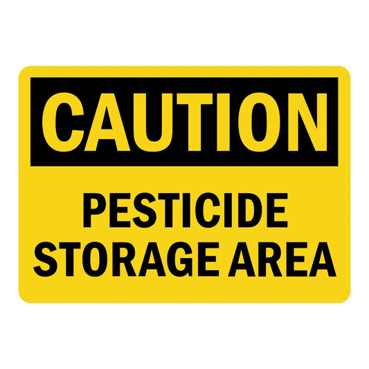 OSHA Caution: Pesticide Storage Area