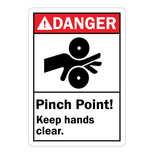 ANSI Danger: Pinch Point! Keep Hands Clear