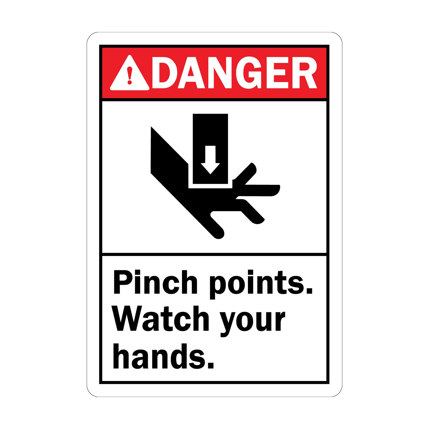 ANSI Danger: Pinch Points Watch Your Hands