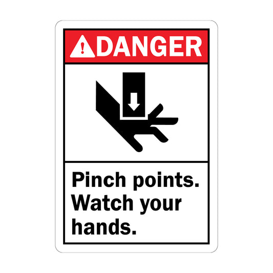 ANSI Danger: Pinch Points Watch Your Hands